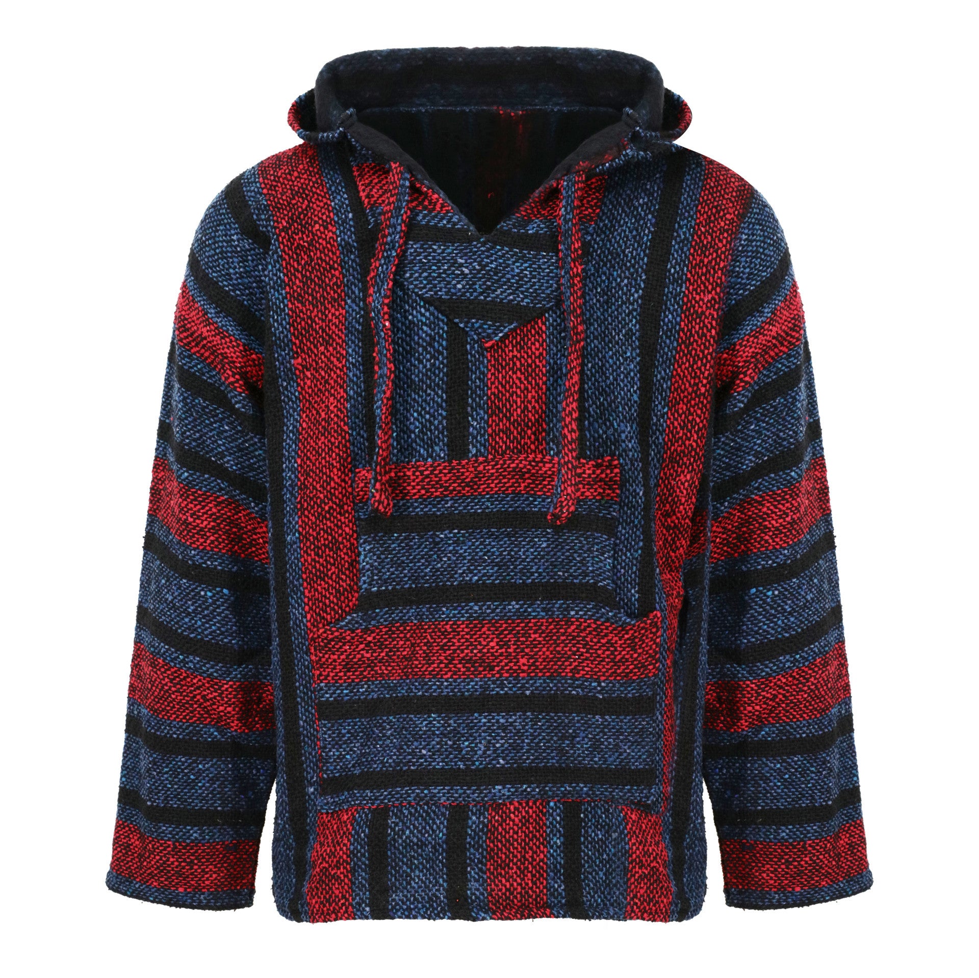 red and blue hoodie