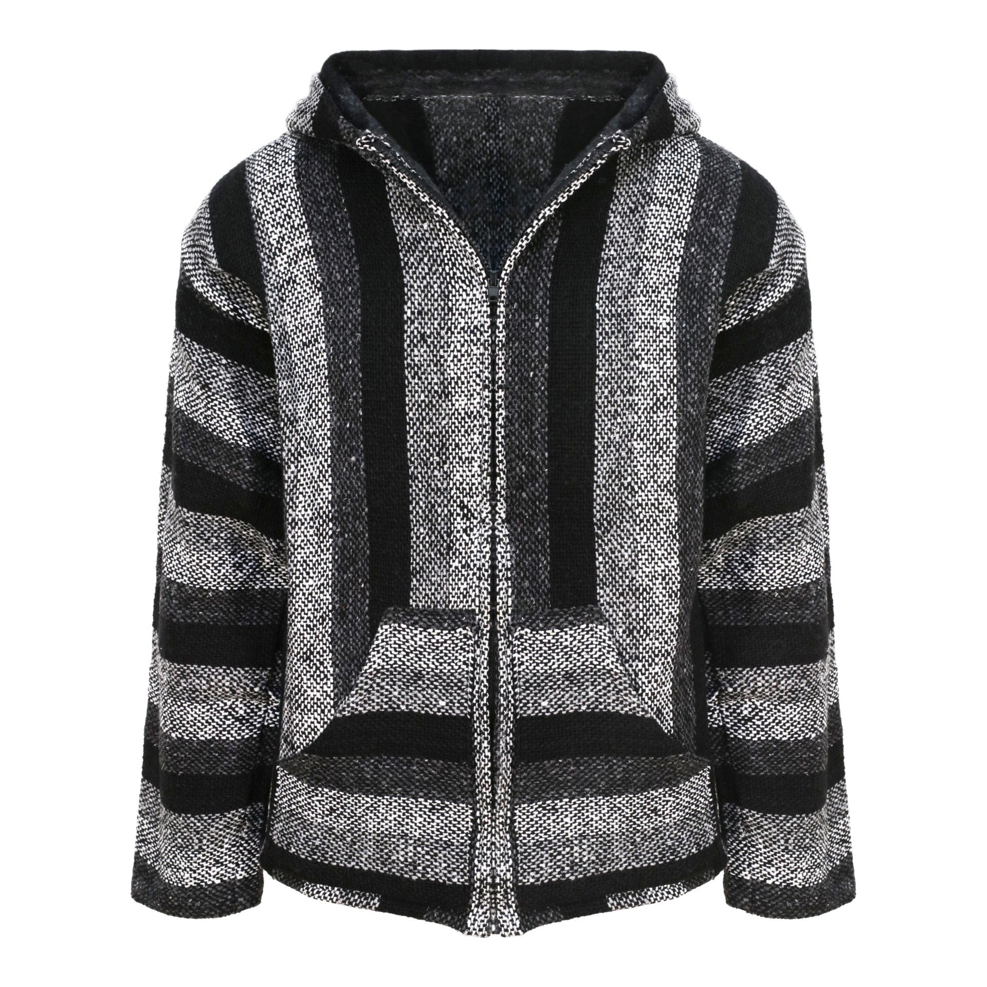 Zipped Baja Hoodie - Grey Stripe – Purity