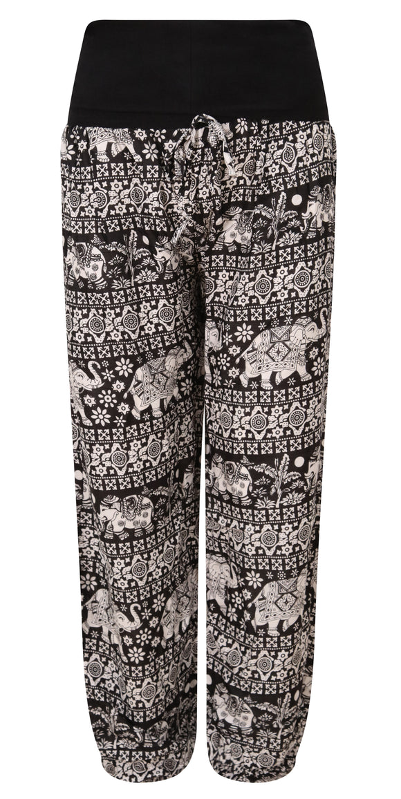 Elephant Print Harem Trousers