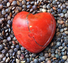 Genuine Stone Hearts (Red Jasper shown)