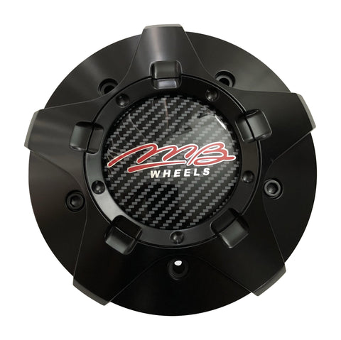 MB Wheels C352MB-6MB Matte Black Center Cap Fits 6 Lug.