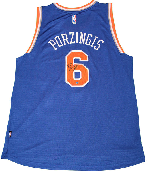 men's new york knicks kristaps porzingis adidas royal replica jersey