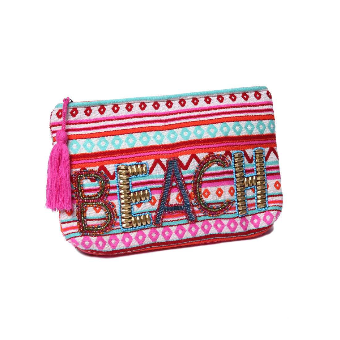 multi colored clutch