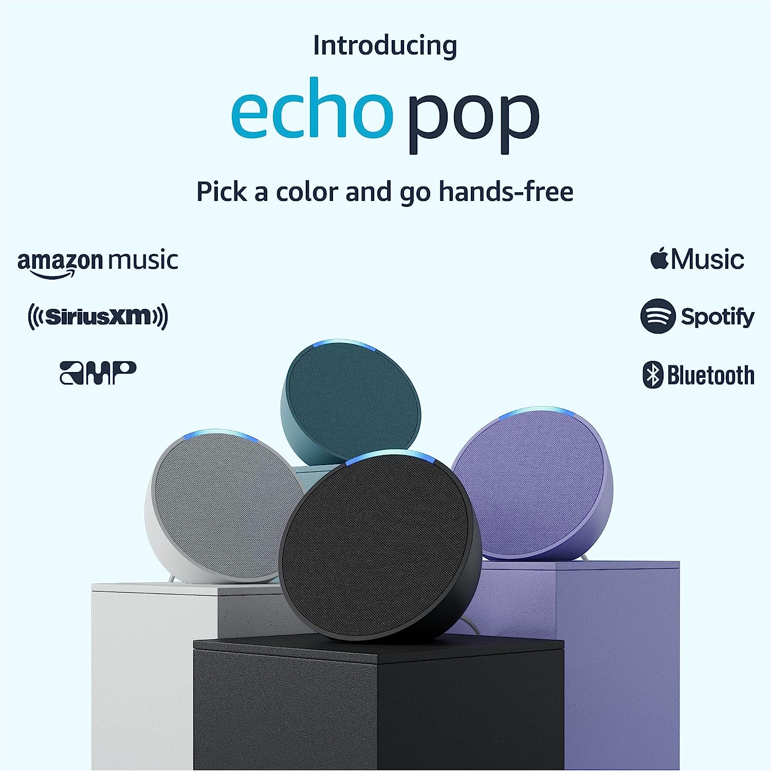 Echo Pop altavoz inteligente con Alexa – Blanco – Tecnigames