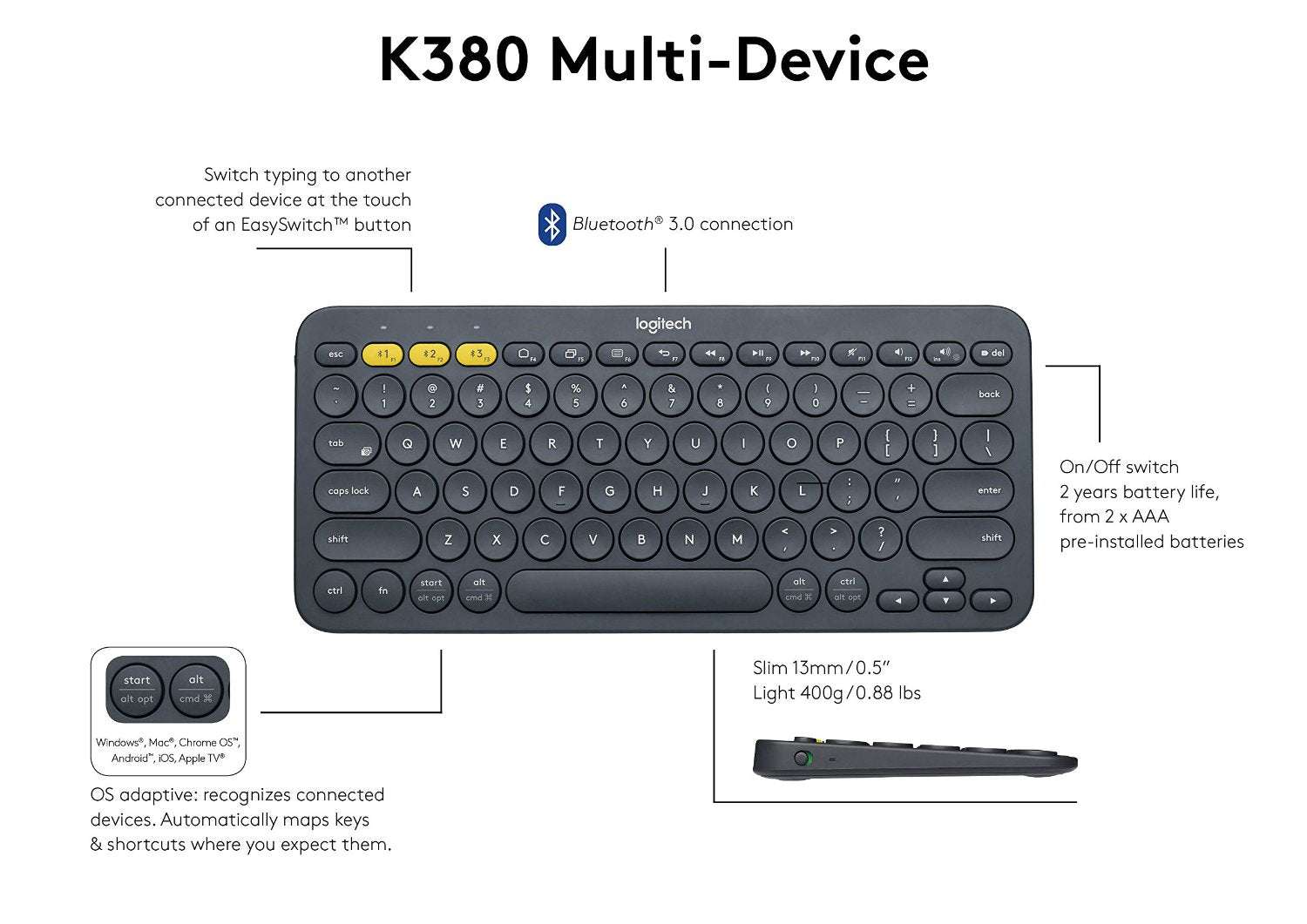 Logitech Teclado K380 Barulu.com Costa Rica