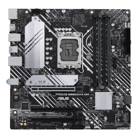 Asus Tarjeta Madre Intel B660 LGA 1700 mATX con PCIe 4.0, Prime B660M-A D4