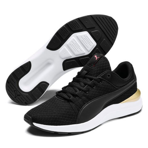 Puma Tenis Adela Core Negro con Dorado, para Mujer– Unimart.com