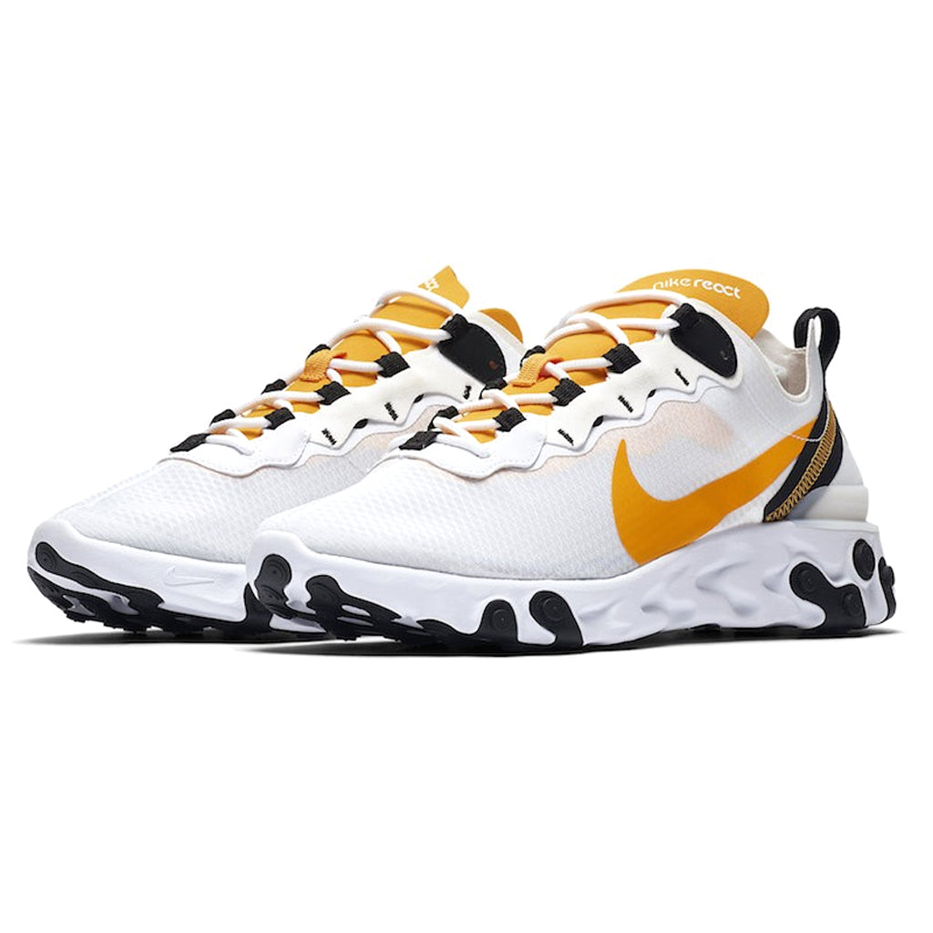 tenis nike blanco con dorado