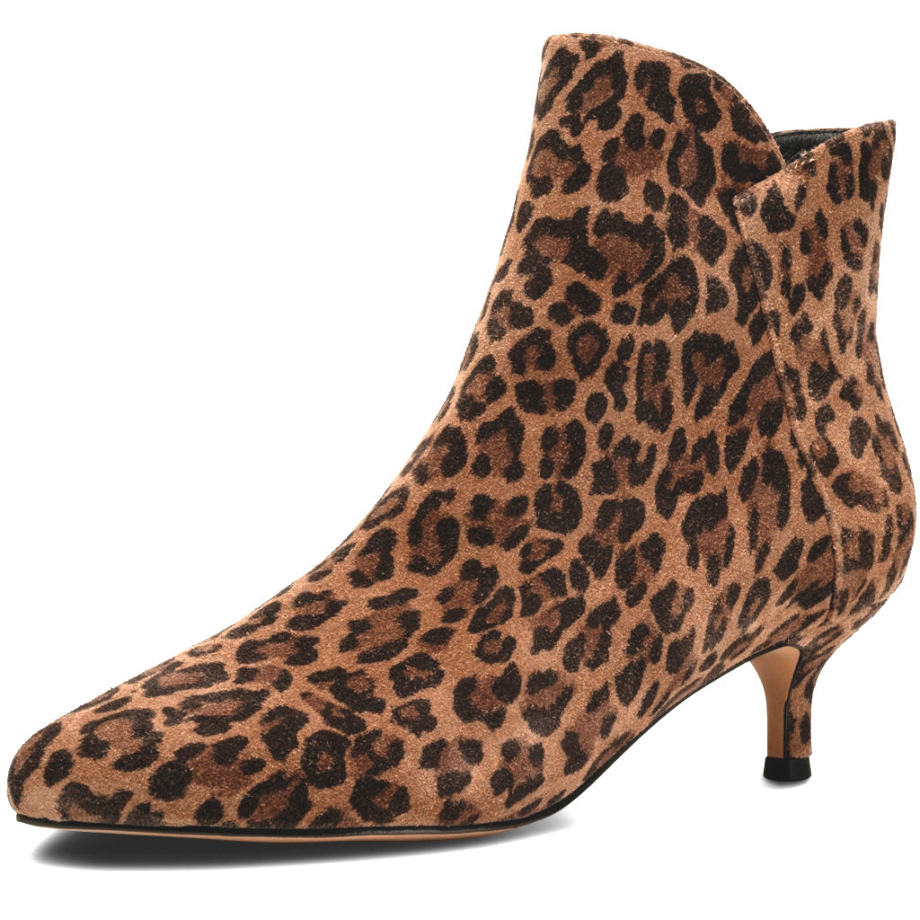 Shoe STB2027 zip støvle Ruskind Leopard Engbork