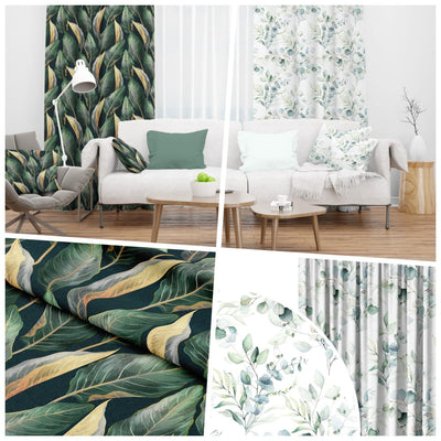 Curtains online: with leaves, tropical motifs and jungle