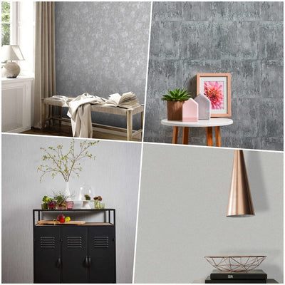 Silver wallpapers in interiors