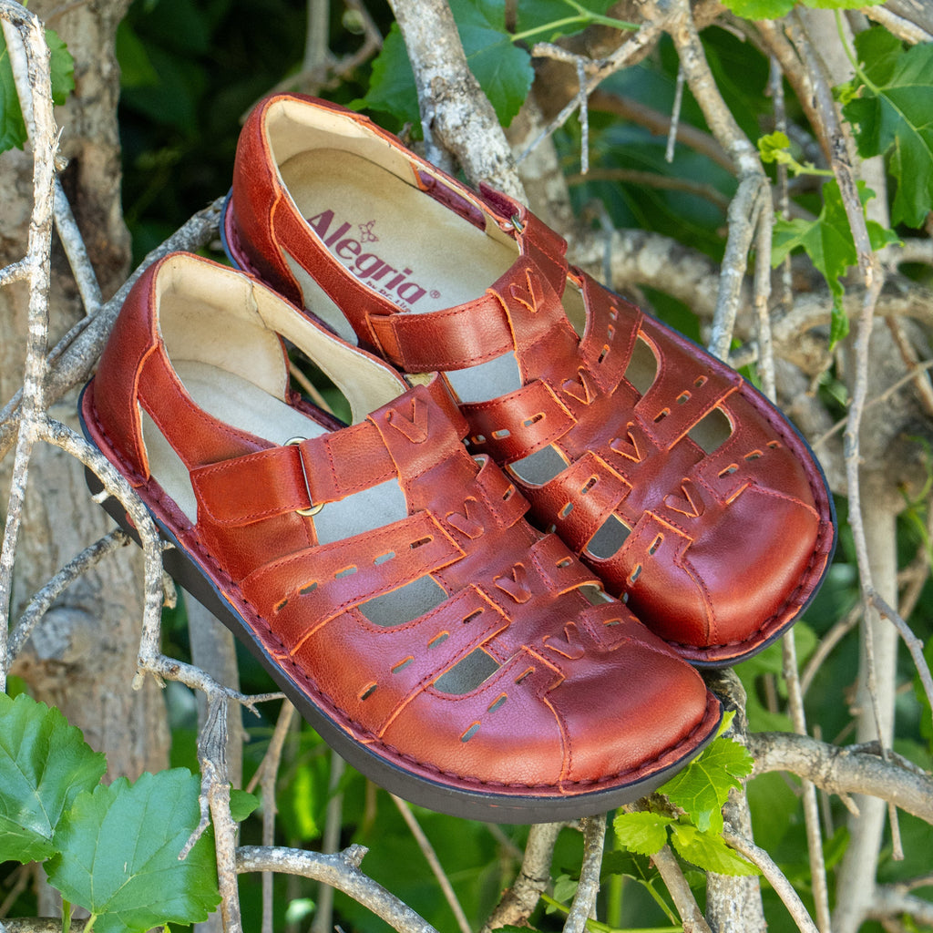 Pesca Cognac Sandal - Alegria Shoes