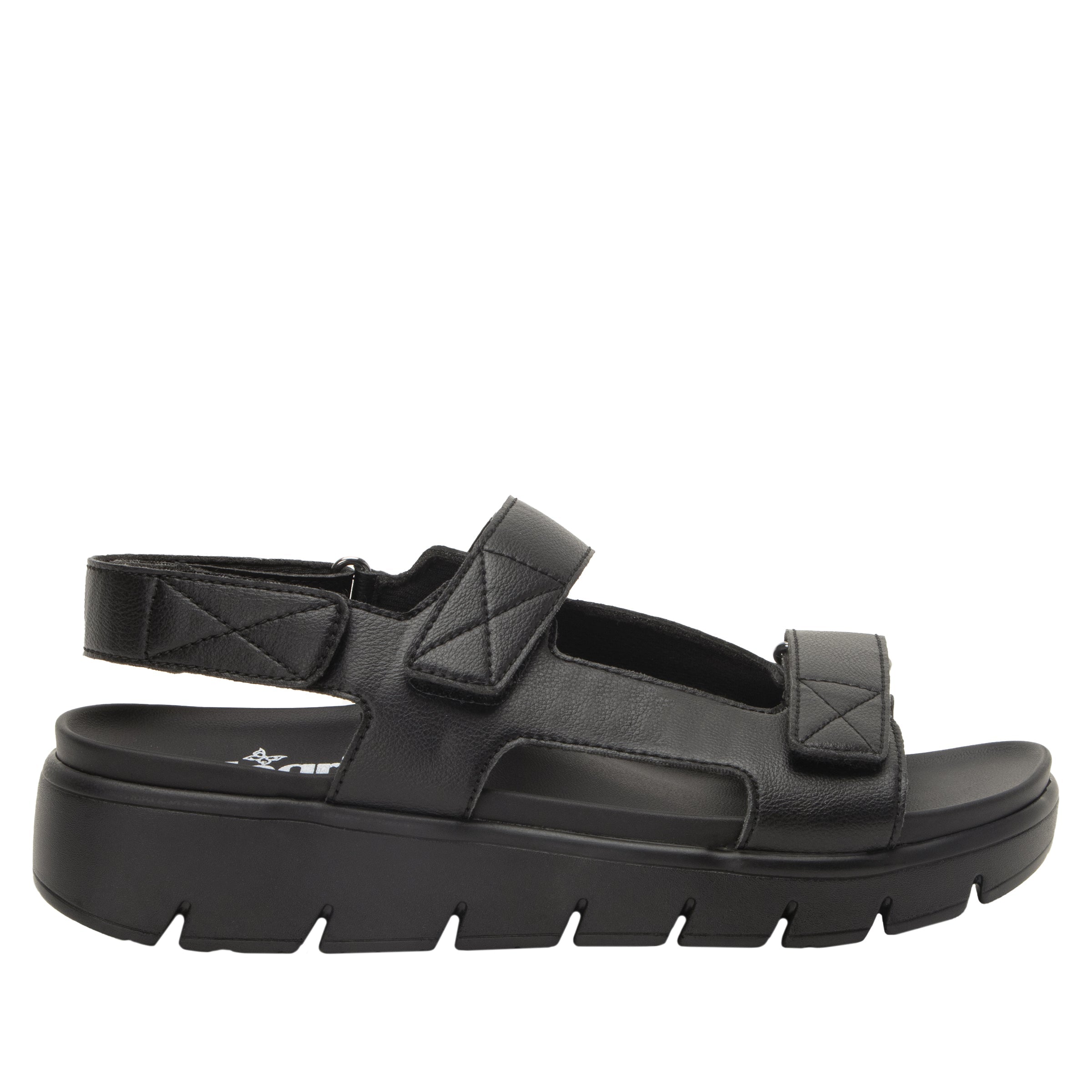Henlee Black Sandal - Alegria Shoes