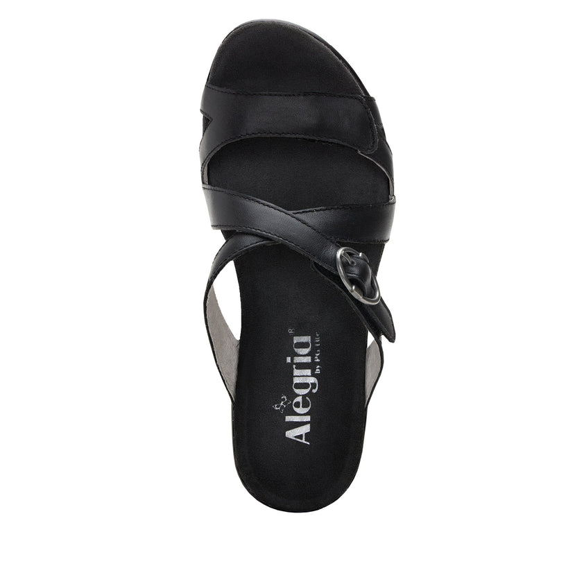 Roux Black Wedge Sandal – Alegria Shoes
