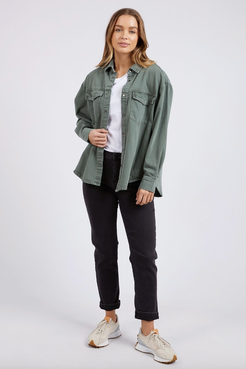 Daisy Overshirt - Sage Green