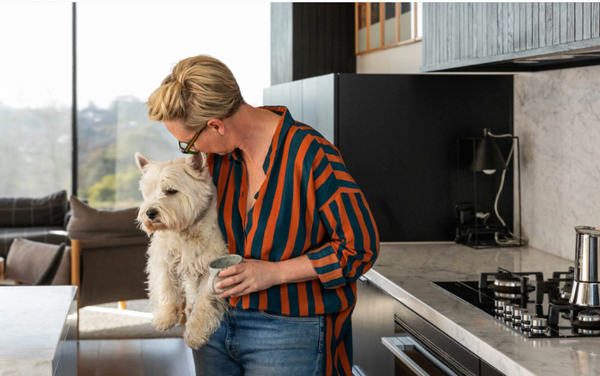 Marnie from Elk at home with her Westie