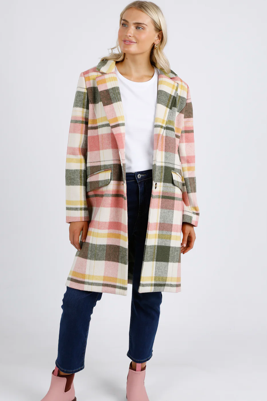 Blanche Check Coat