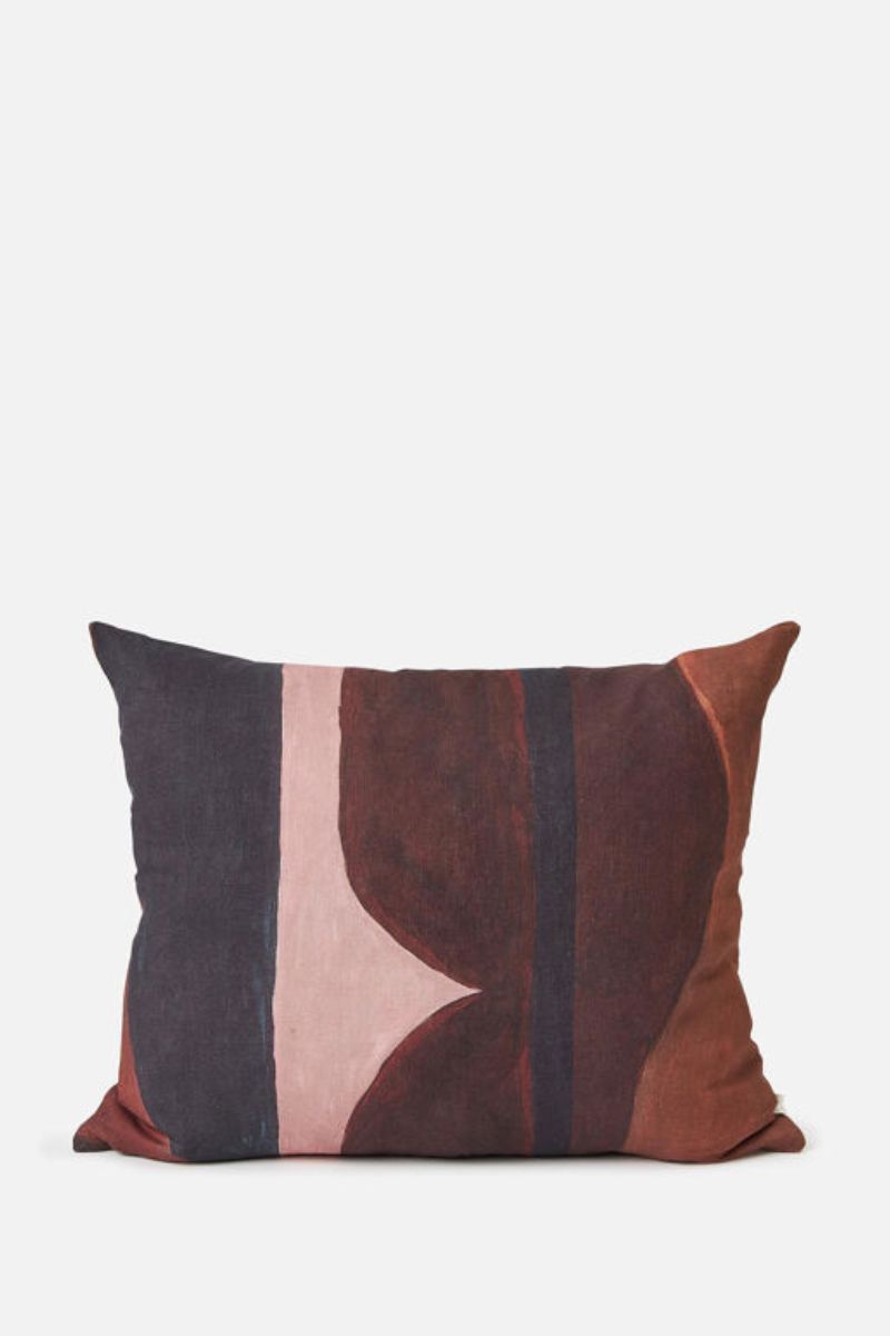 Curio Cushion - Rust/Multi