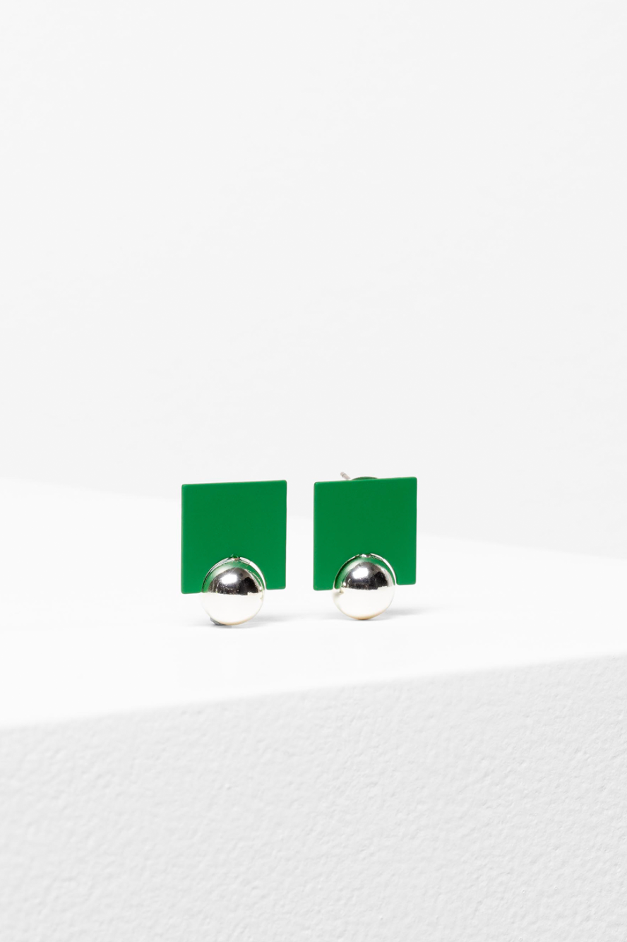 Indir Stud Earring - Green