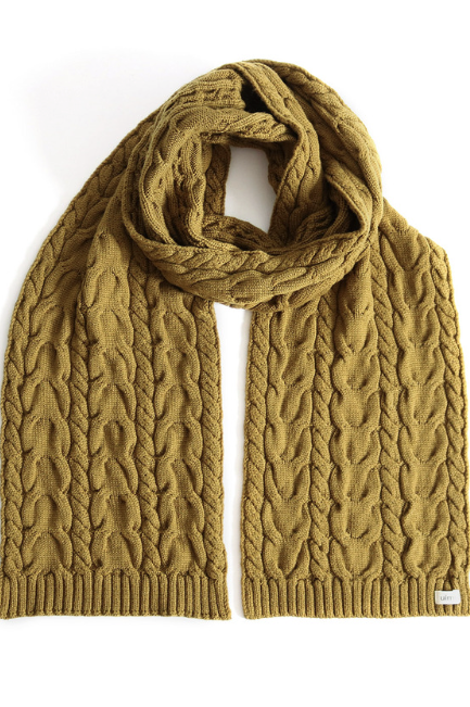 Valentina Cable Scarf - Saffron