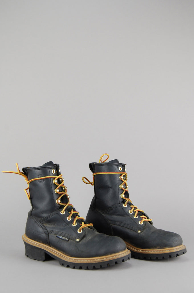 vintage logger boots