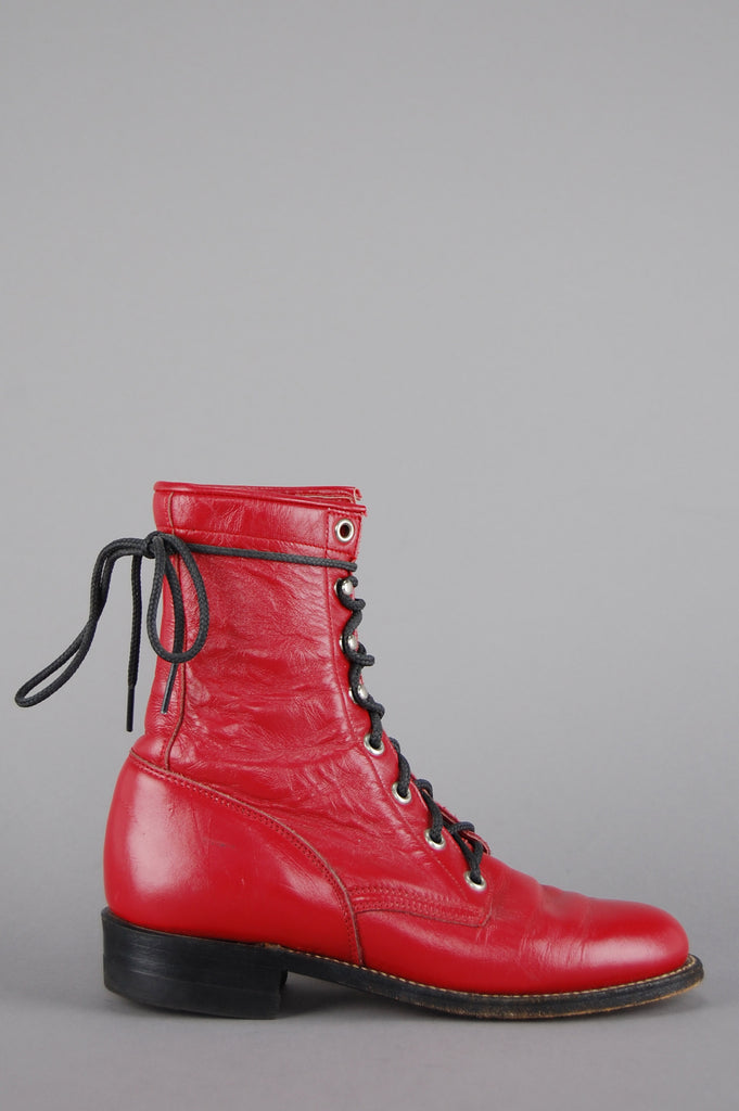 justin red boots