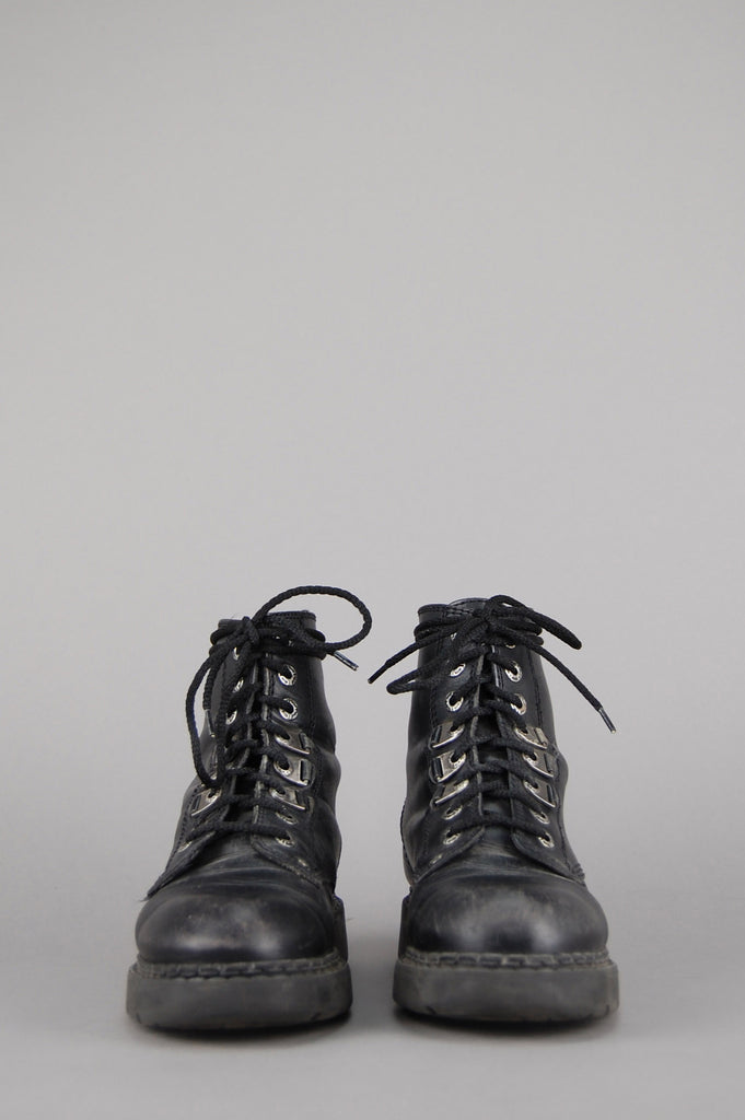 Vintage Nine West Lace Up Leather Ankle 