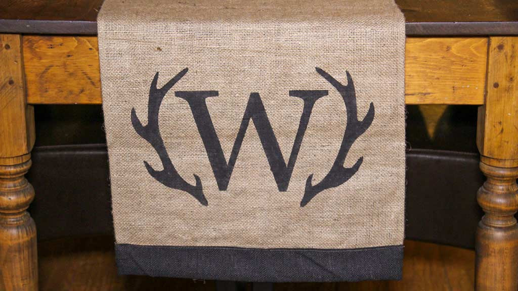 monogram table runner