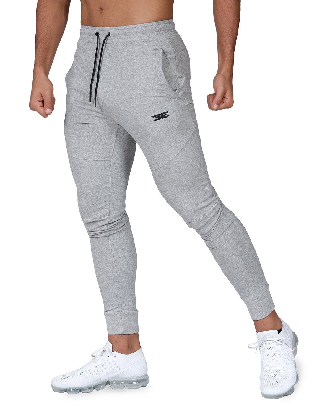 tapered grey joggers