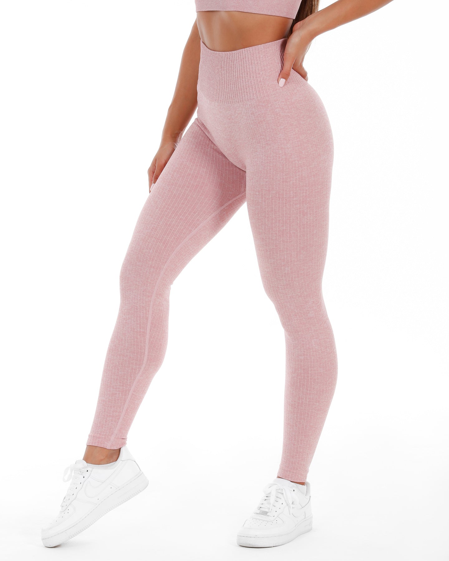 Elite High Waisted Seamless Leggings in Pink