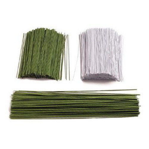 18 Gauge Floral Stem Wire - Cloth Wrapped - Lt. Green