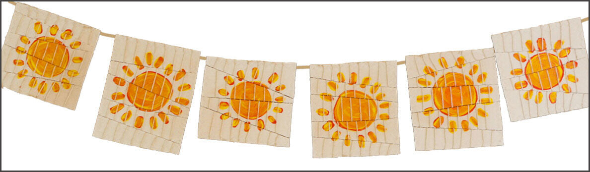 woven suns bunting