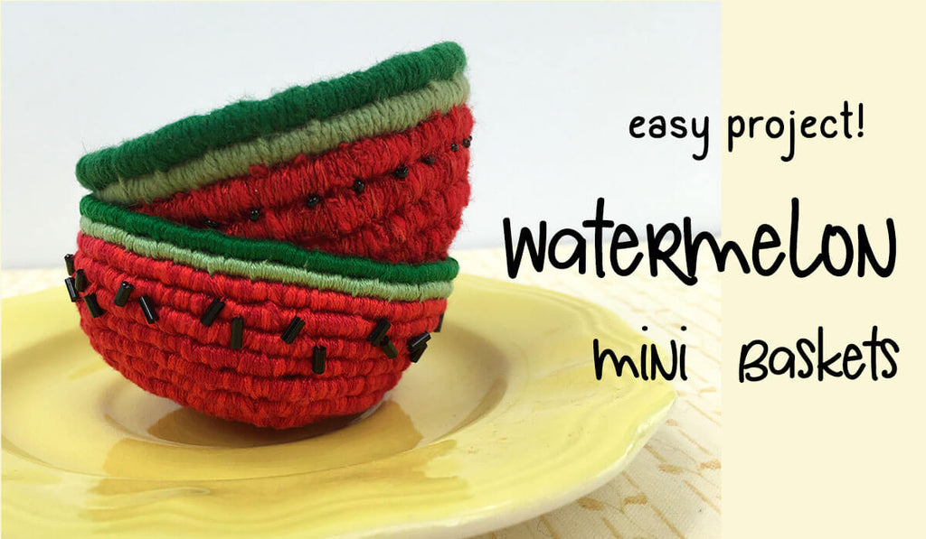 mini coiled baskets, watermelom