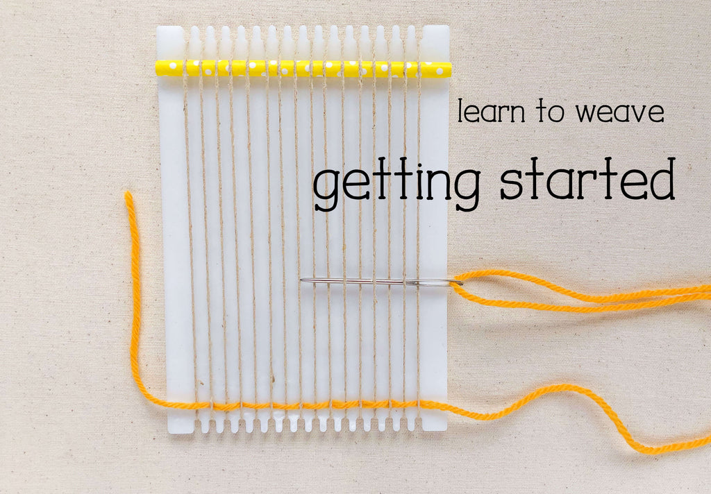 little loom with text, how to get started weaving