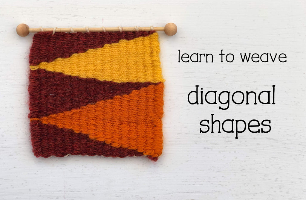 wall hanging with diagonal pattern