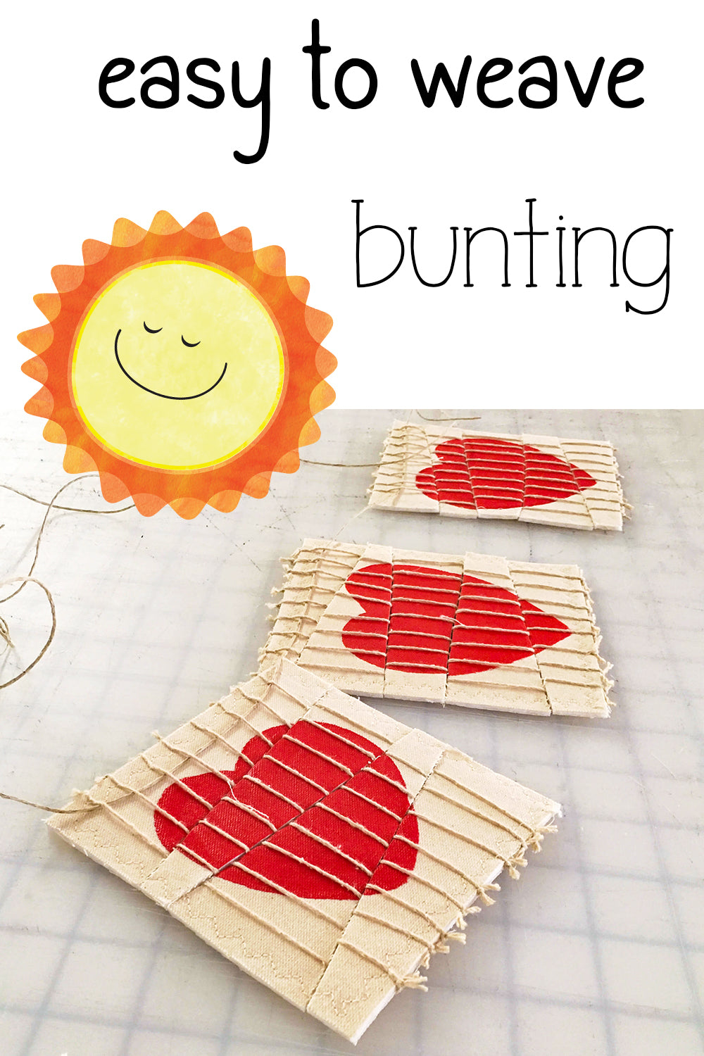 DIY easy to weave bunting