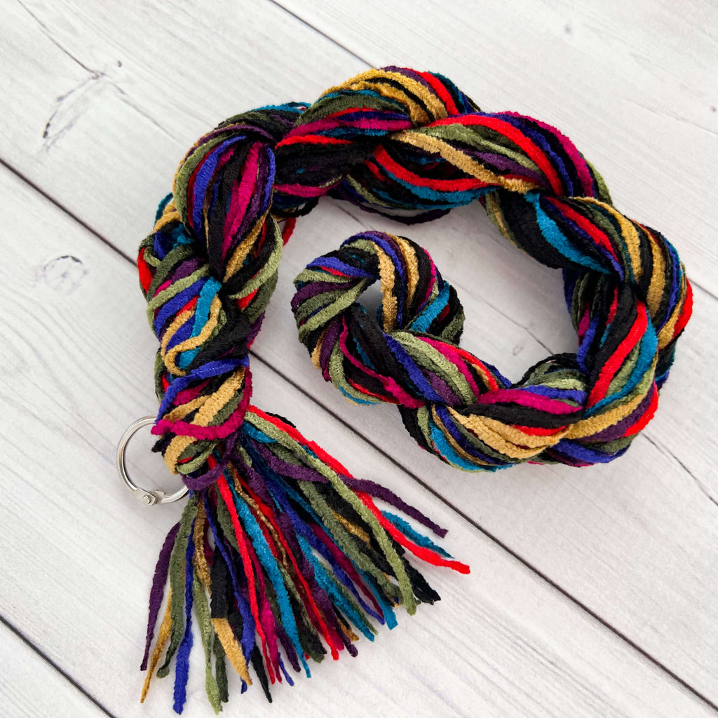 rayon chenille yarn mini-skein jewel tones