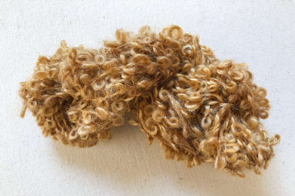 skein of yarn dyed in coffee