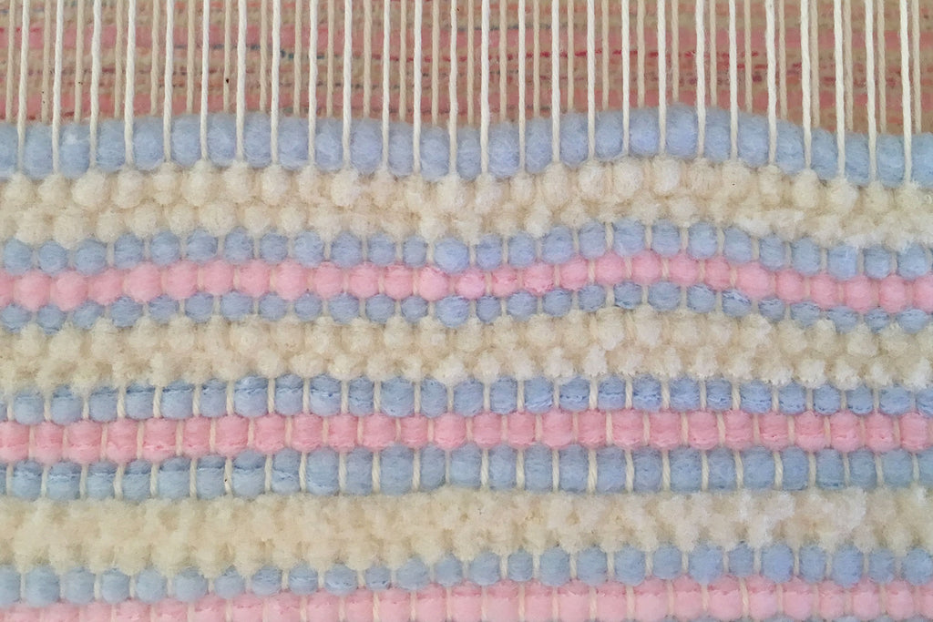weaving with fleecy fabric