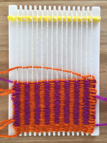 Weaving Pick and Pick on a little loom