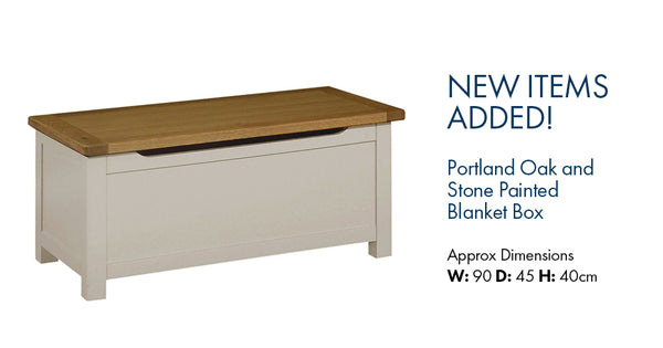 Portland Painted And Oak Blanket Box