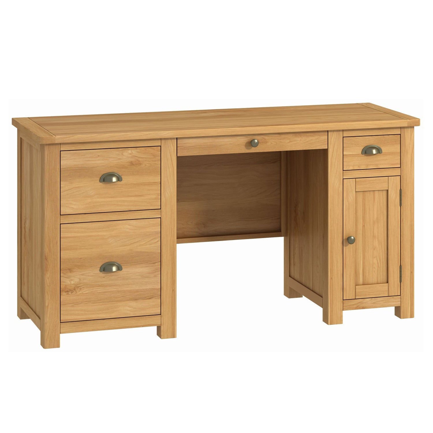 Portland Oak Double Pedestal Desk Portland Furniture