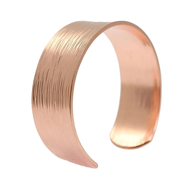 Buy 3/4 Inch Wide Chased Copper Bark Cuff Bracelet