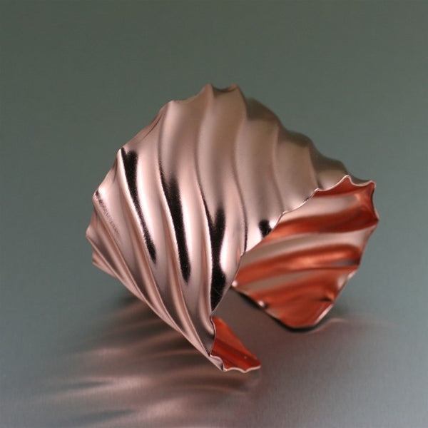 Fluted Copper Cuff 