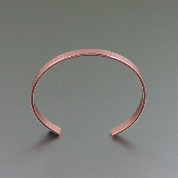 Linen Copper Cuff Bracelet – Thin – Front View