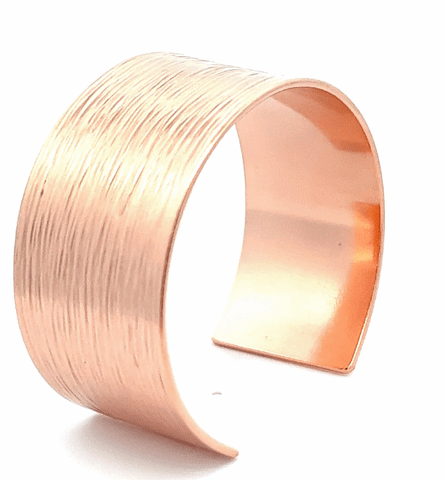 Men's Bark Copper Cuff Bracelet - 1 Inch Wide