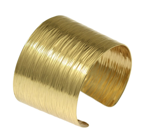 Nu Gold Brass Bark Cuff