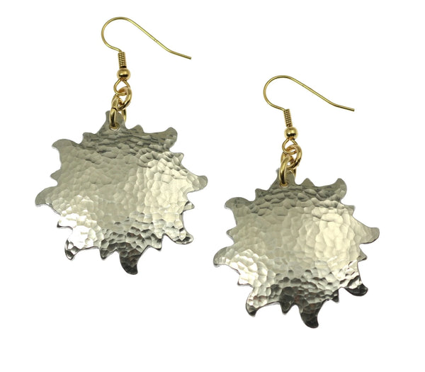 Hammered Aluminum Sunburst Earrings