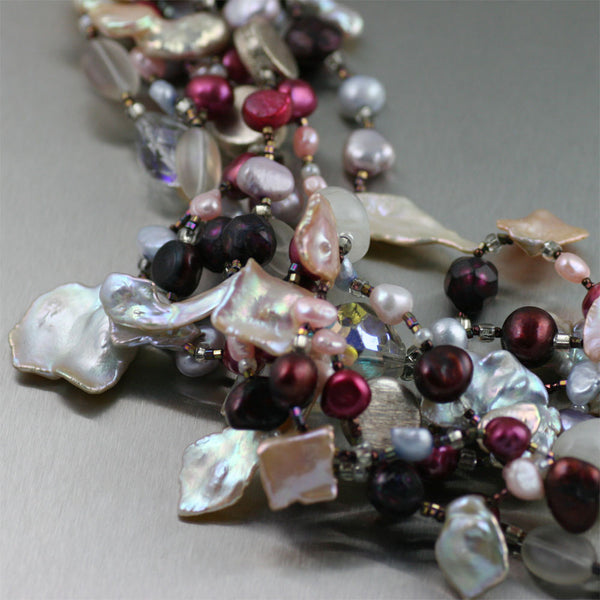 Keishi Cornflake Pearl Necklace - Detail