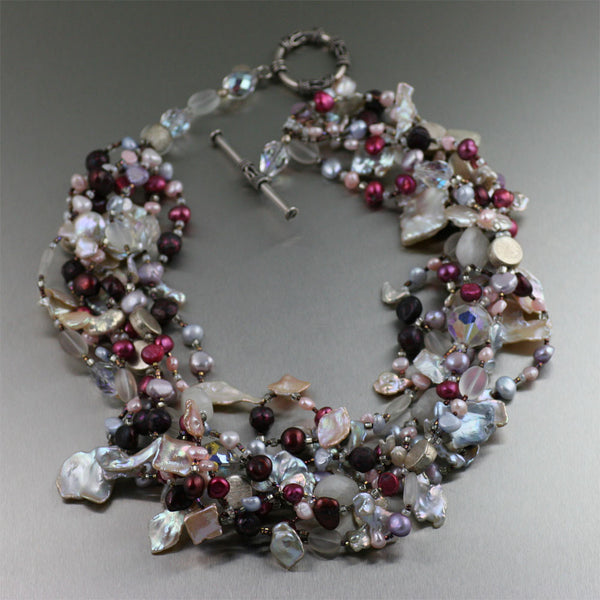 Keishi Cornflake Pearl Necklace